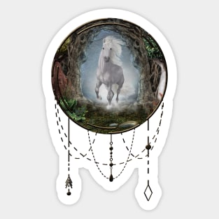 Wonderful white unicorn Sticker